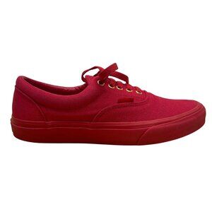 Vans Unisex Red Canvas Authentic Low-Top Casual Shoes Size M8 W9.5
